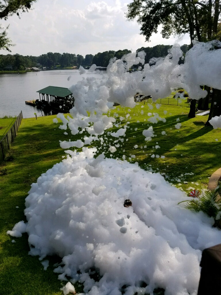 Lakeside foam party
